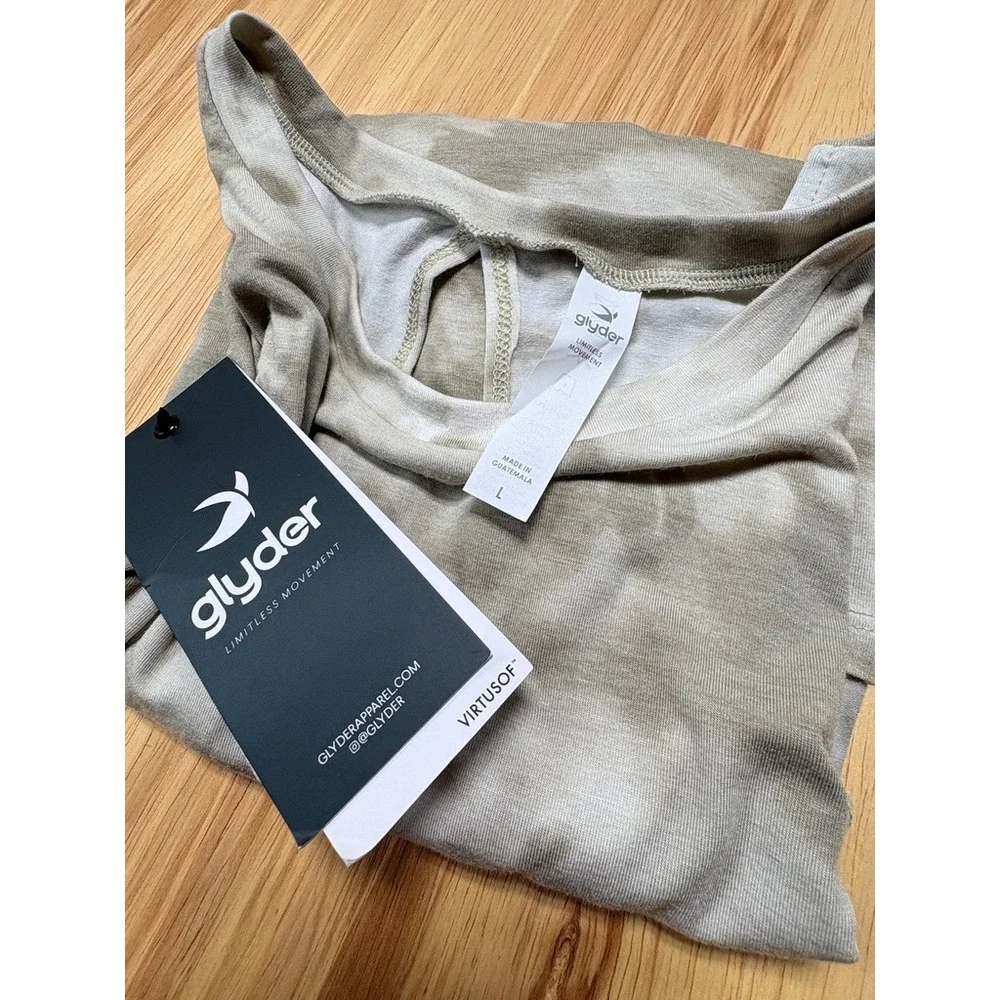 Glyder Electric‎ Tank Linen Lava Dye Open Back Knot Relaxed Fit Large - Picture 9 of 10